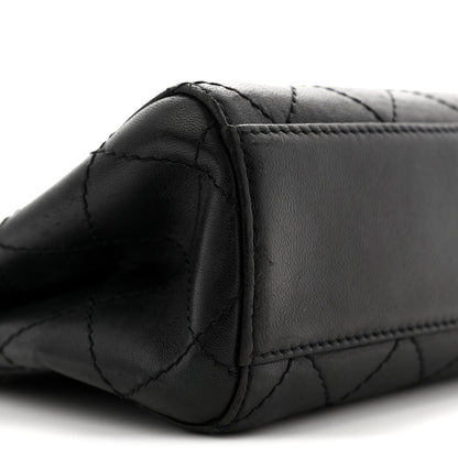 Chanel Lambskin Stitched Small Tote Black 9 of 12
