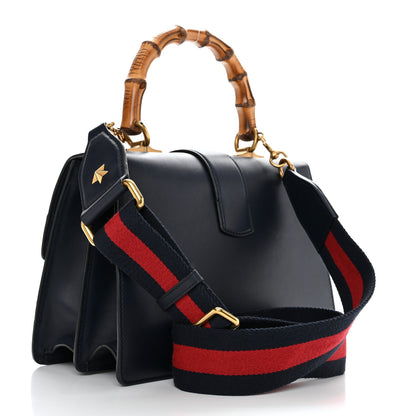 Gucci Moon Calfskin Bamboo Web Medium Dionysus Top Handle Bag Blue Emerald Hibiscus Red 2 of 10