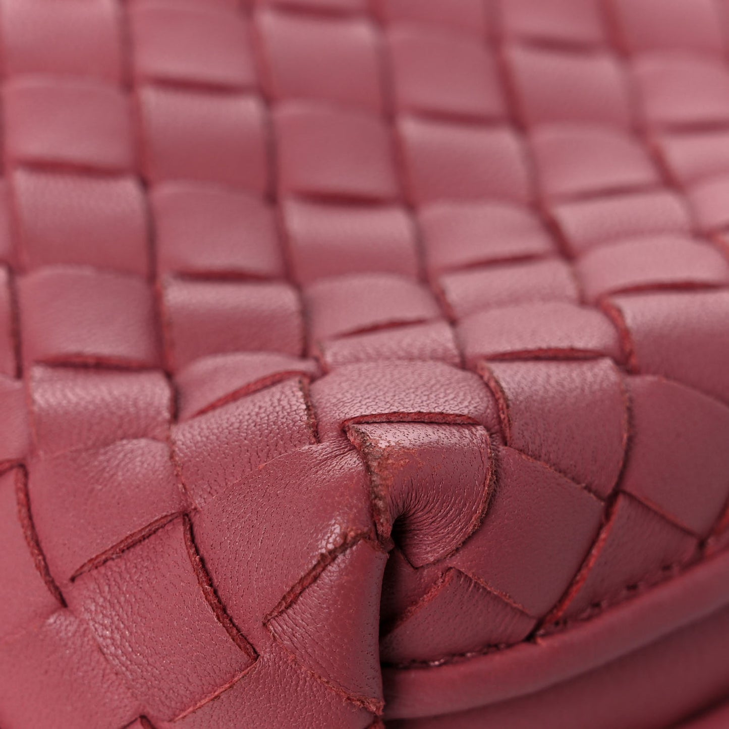 Nappa Intrecciato Nodini Crossbody Messenger Rose Pink