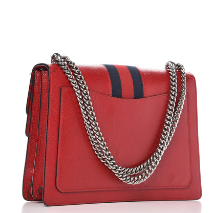 Gucci Textured Calfskin Web Medium Dionysus Shoulder Bag Hibiscus Red 3 of 18