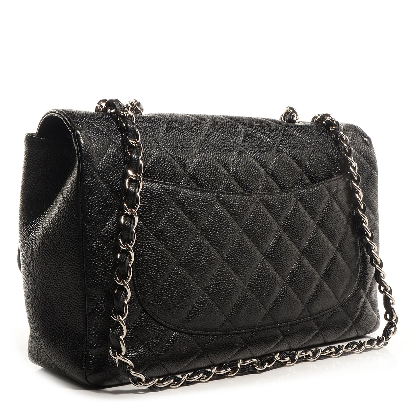Caviar Jumbo Single Flap Black