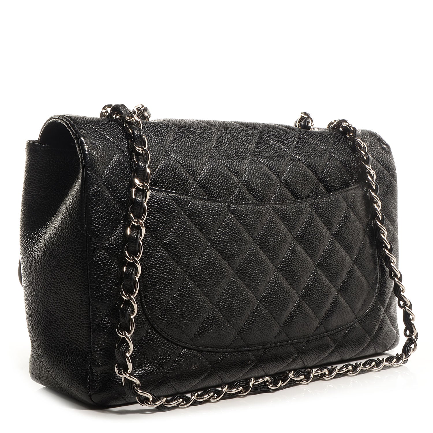 Chanel Caviar Jumbo Single Flap Black 3 of 9