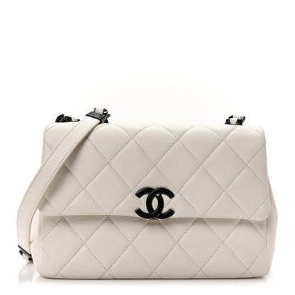 Chanel Caviar Quilted My Everything Flap White Black 1 of 10