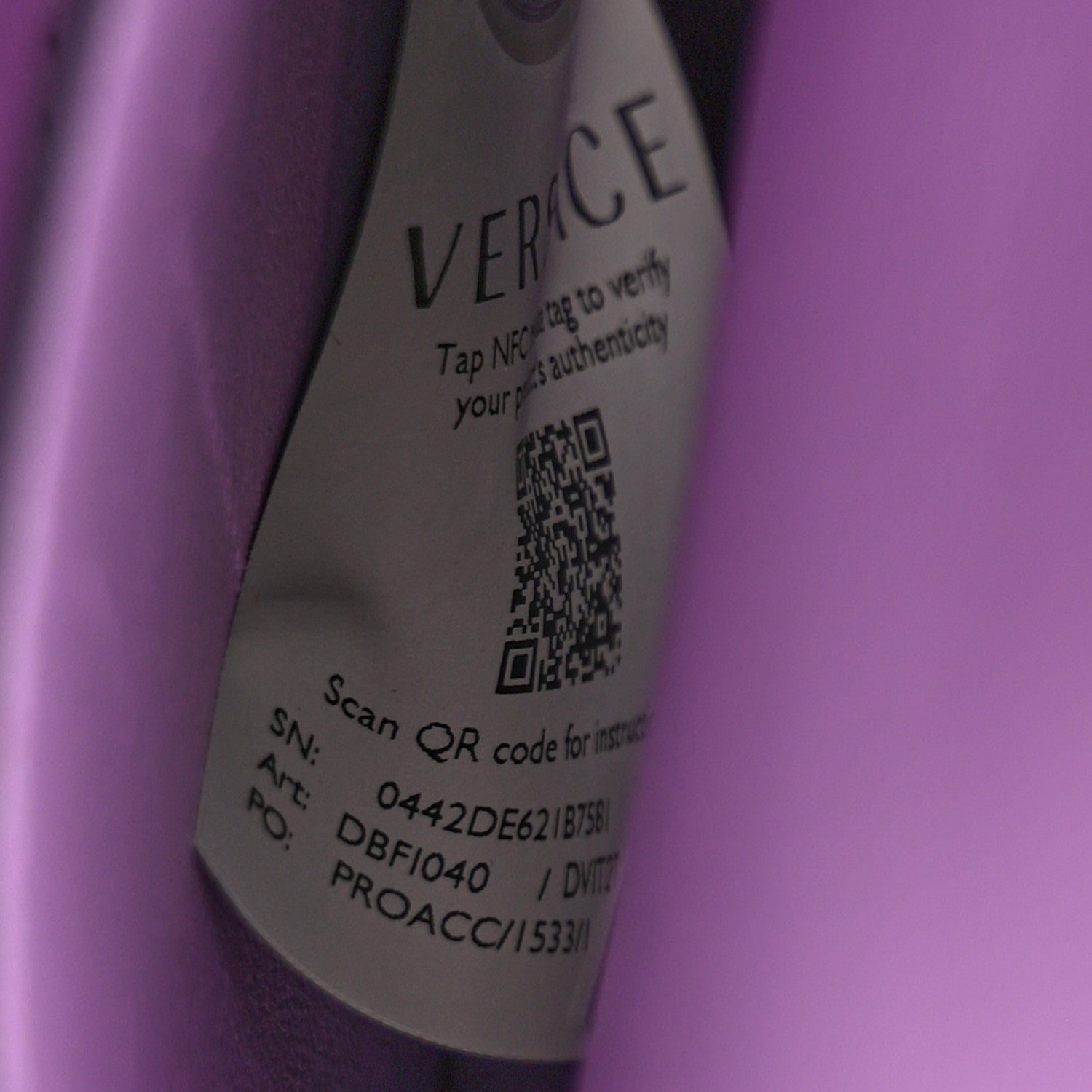 Versace Calfskin Medusa Small Top Handle Handbag Lilac 7 of 11