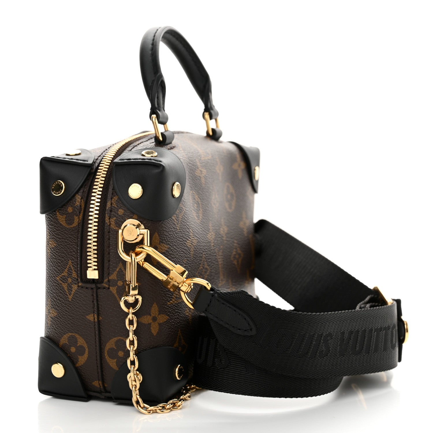 Louis Vuitton Monogram Petite Malle Souple Black 3 of 9