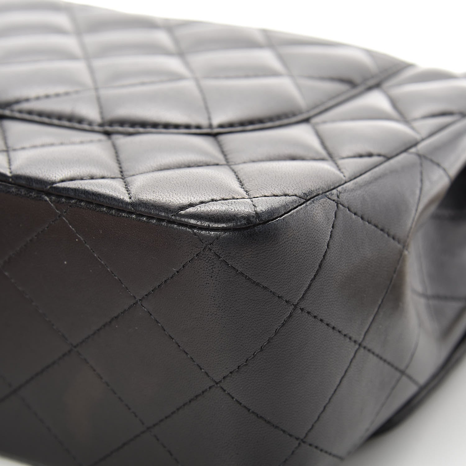 Chanel Lambskin Quilted Jumbo Double Flap Black 11 of 22