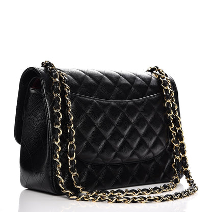 Chanel Caviar Quilted Jumbo Double Flap Black 3 of 7