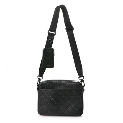 Louis Vuitton Calfskin Monogram Shadow Duo Messenger Black 1 of 10