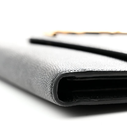 Saint Laurent Grain De Poudre Monogram Uptown Wallet Black 9 of 11