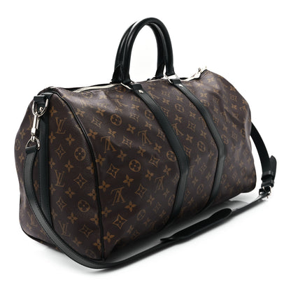 Louis Vuitton Monogram Macassar Keepall Bandouliere 45 3 of 10