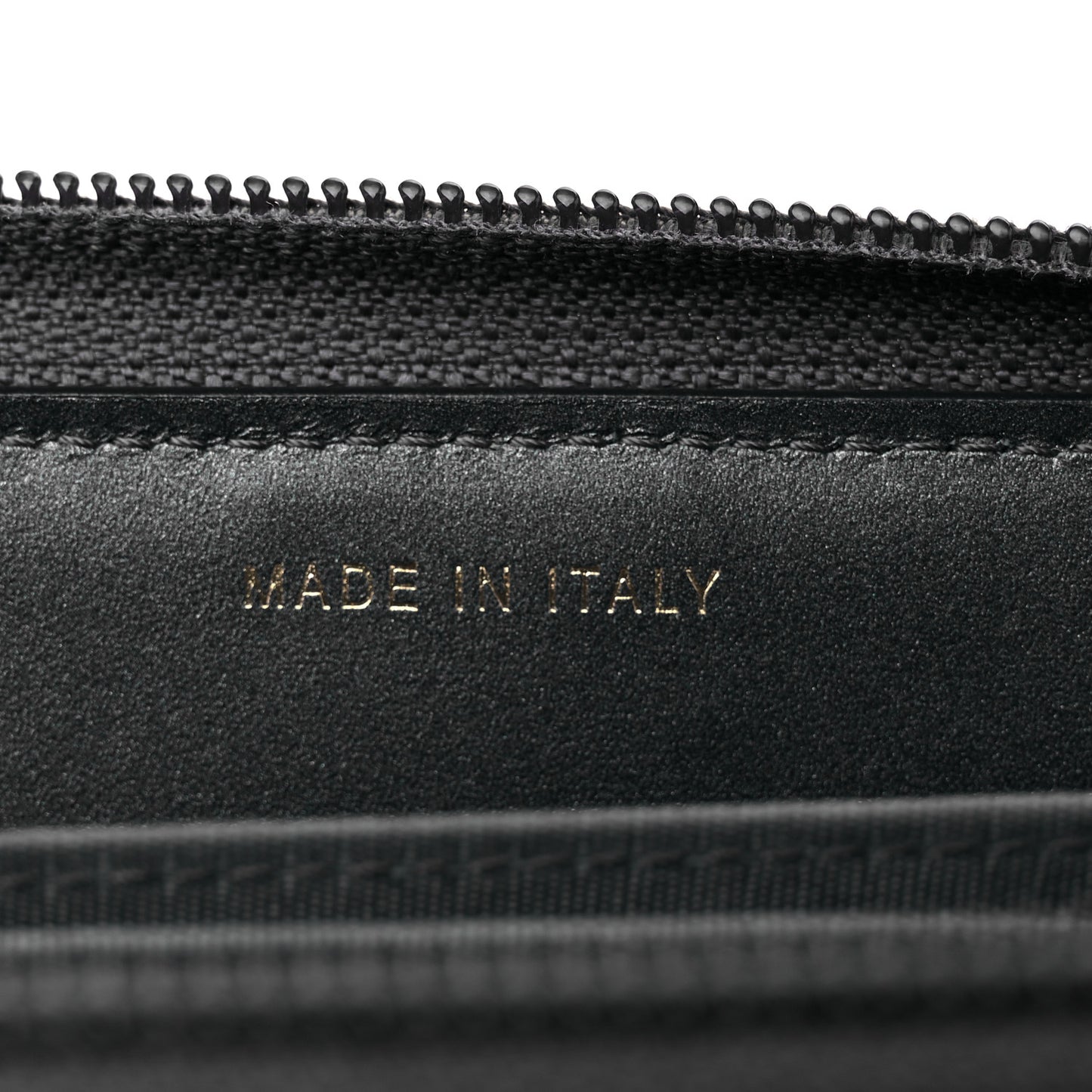 Metallic Calfskin Quilted Small Boy Zip Around Wallet Charcoal