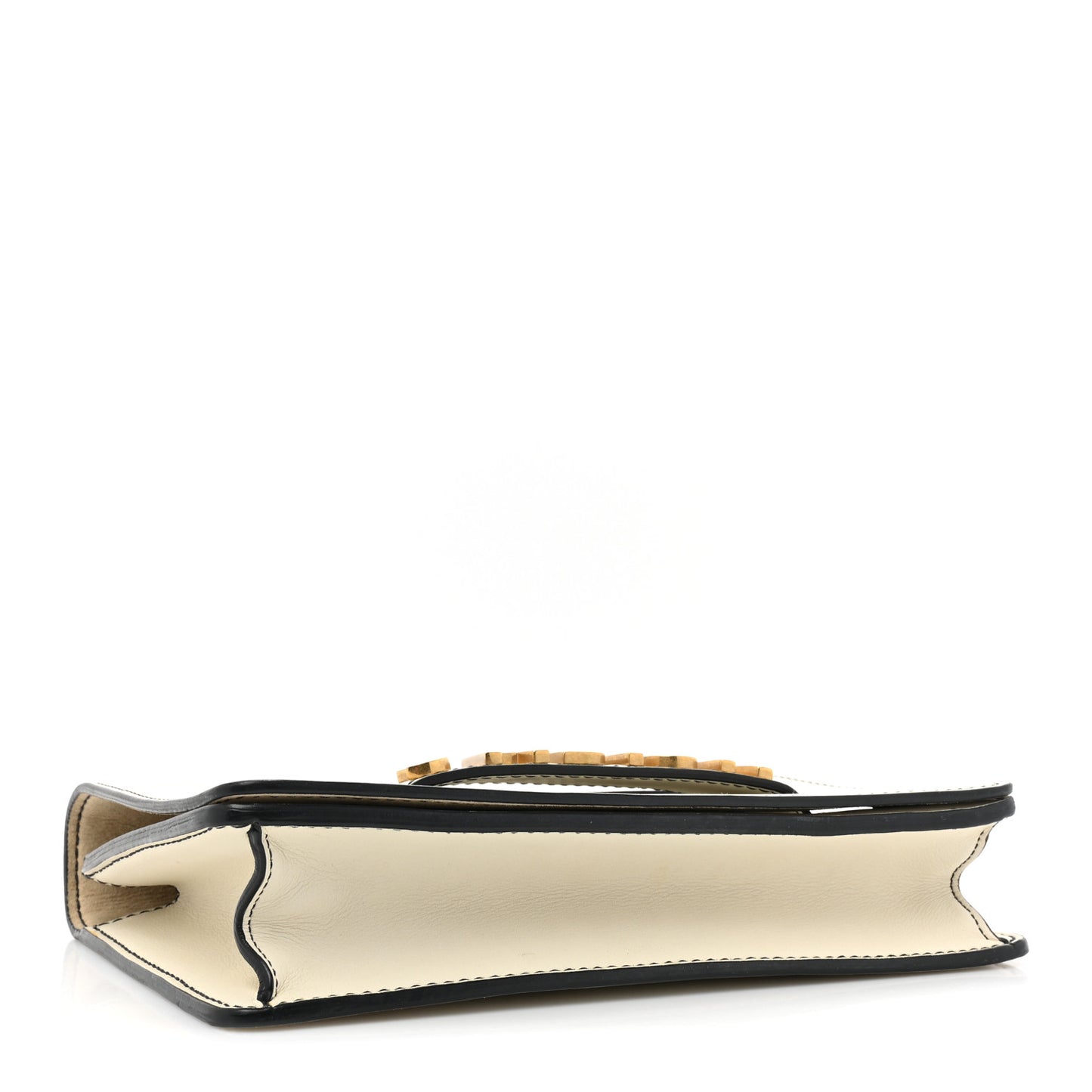 Calfskin J'Adior Chain Flap Bag Off White