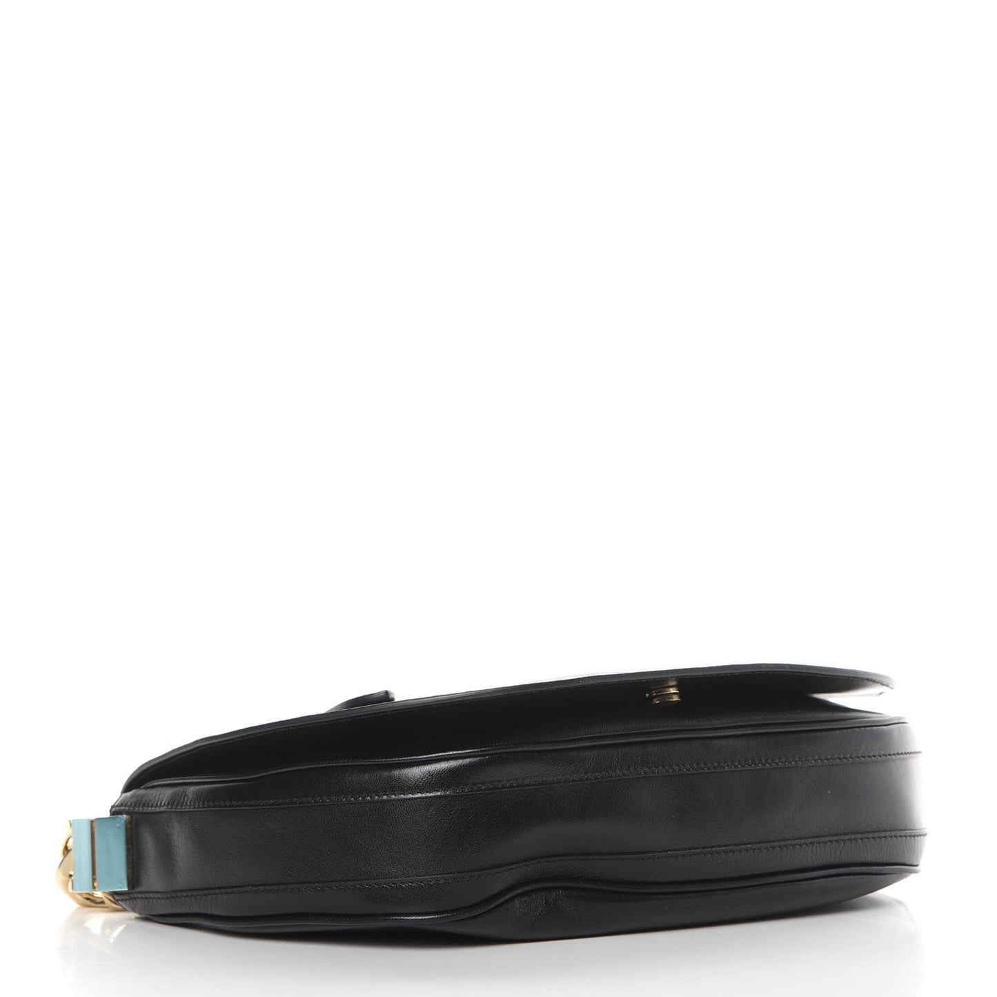 Lambskin Medium Olympia Chain Shoulder Bag Black