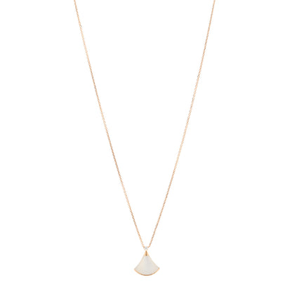 Bulgari 18K Rose Gold Diamond Mother of Pearl Small Divas' Dream Pendant Necklace 1 of 5