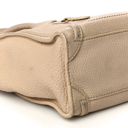 Celine Pebbled Calfskin Nano Luggage Dune 8 of 24