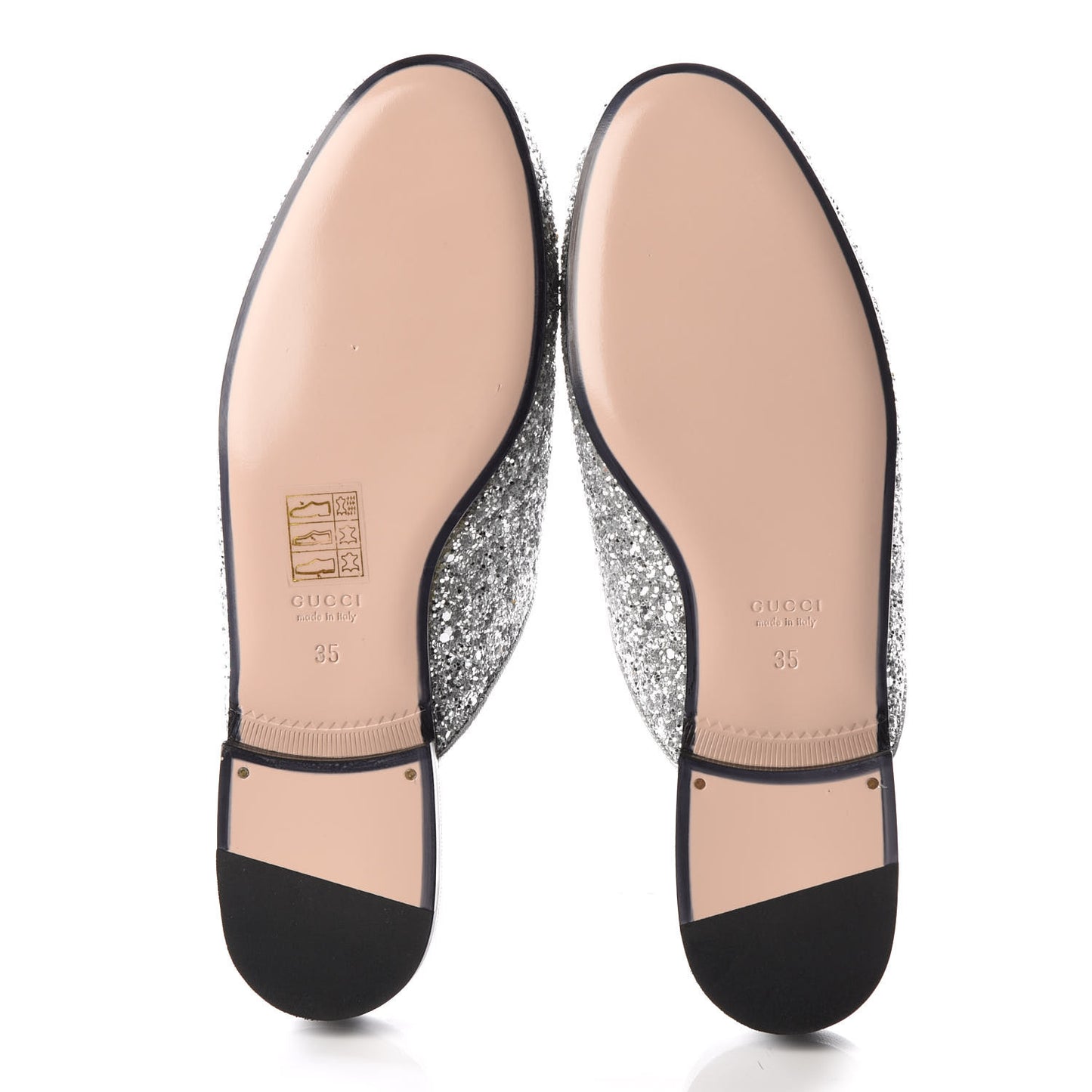 Glitter Womens Princetown Slippers 35 Silver