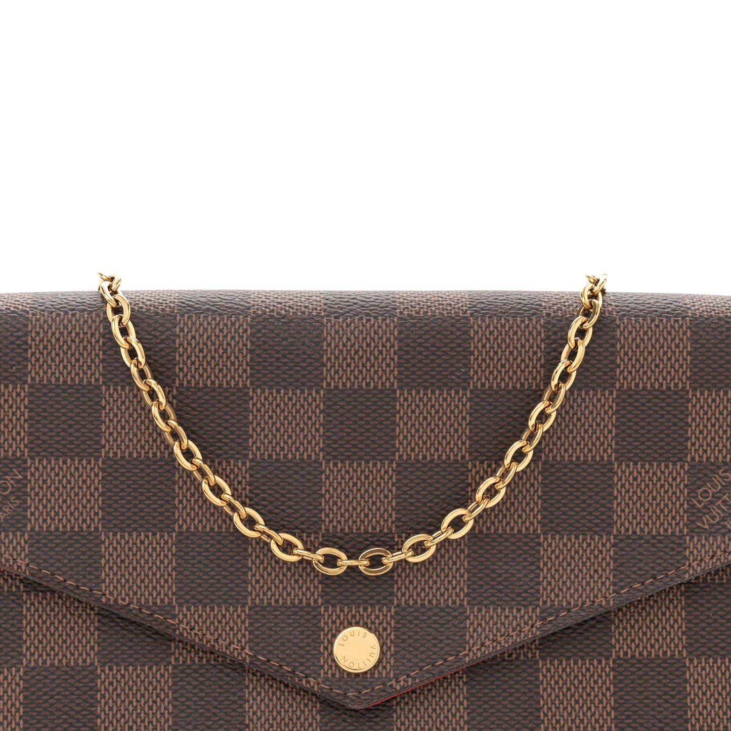 Damier Ebene Pochette Felicie Chain Wallet
