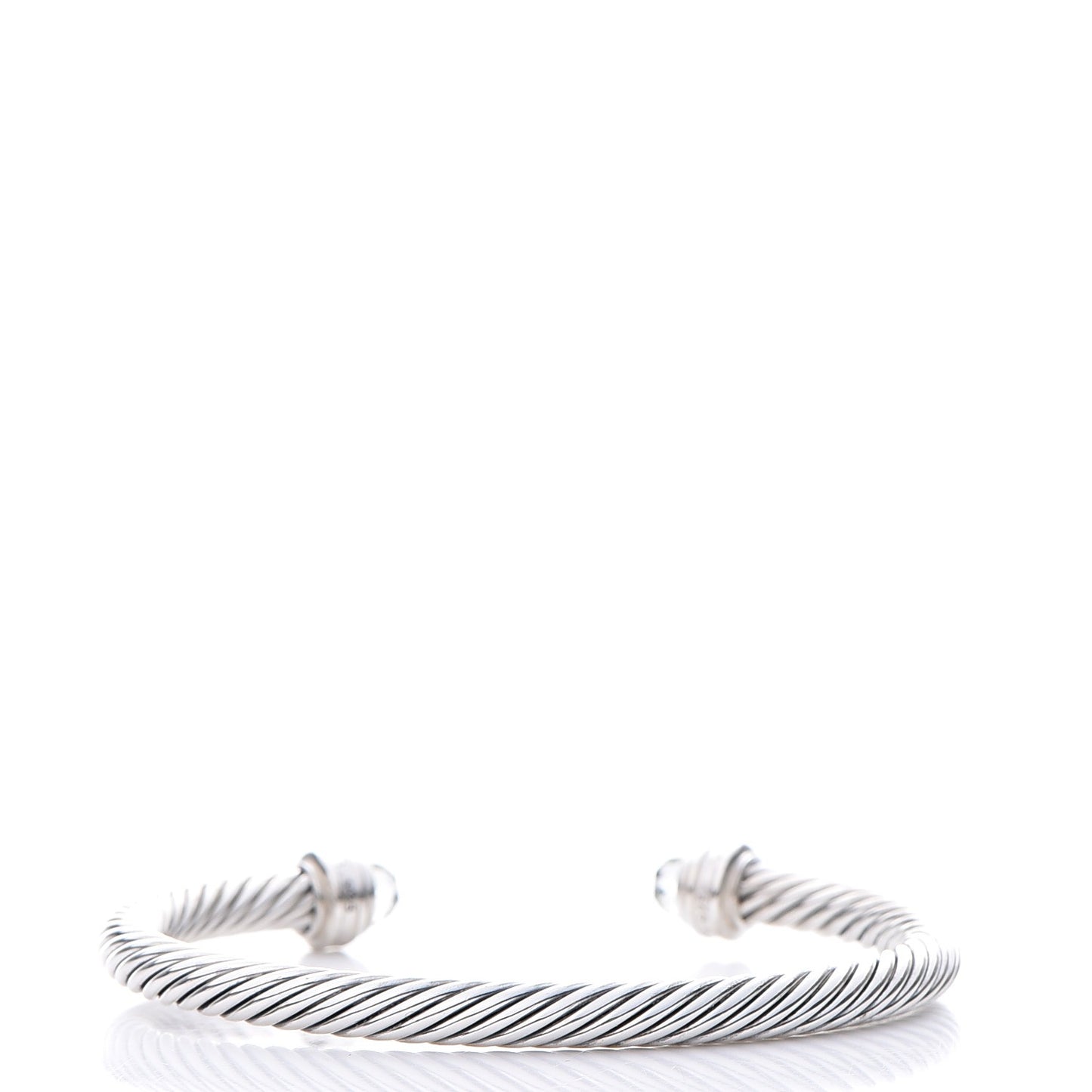 Sterling Silver Diamond Prasiolite 5mm Cable Classics Princess Bracelet