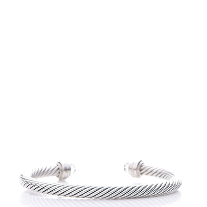 David Yurman Sterling Silver Diamond Prasiolite 5mm Cable Classics Princess Bracelet 3 of 6
