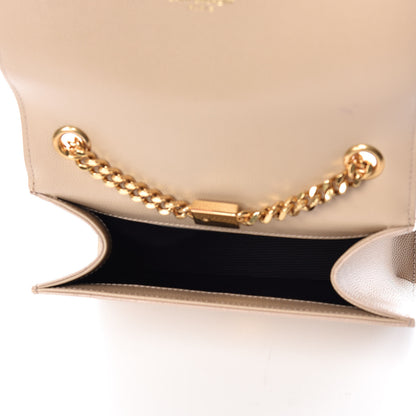 Saint Laurent Grain De Poudre Small Monogram Kate Satchel Nude Powder 7 of 12