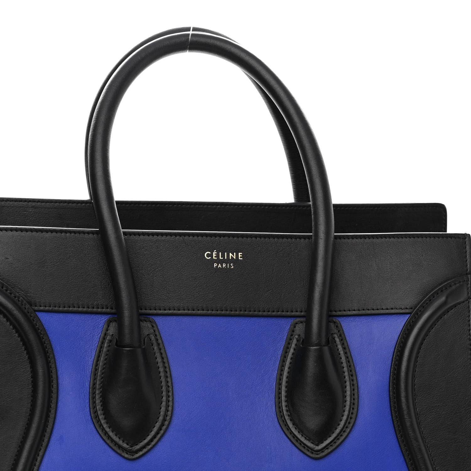 Celine Elephant Calfskin Mini Tri-Color Luggage Indigo 11 of 11