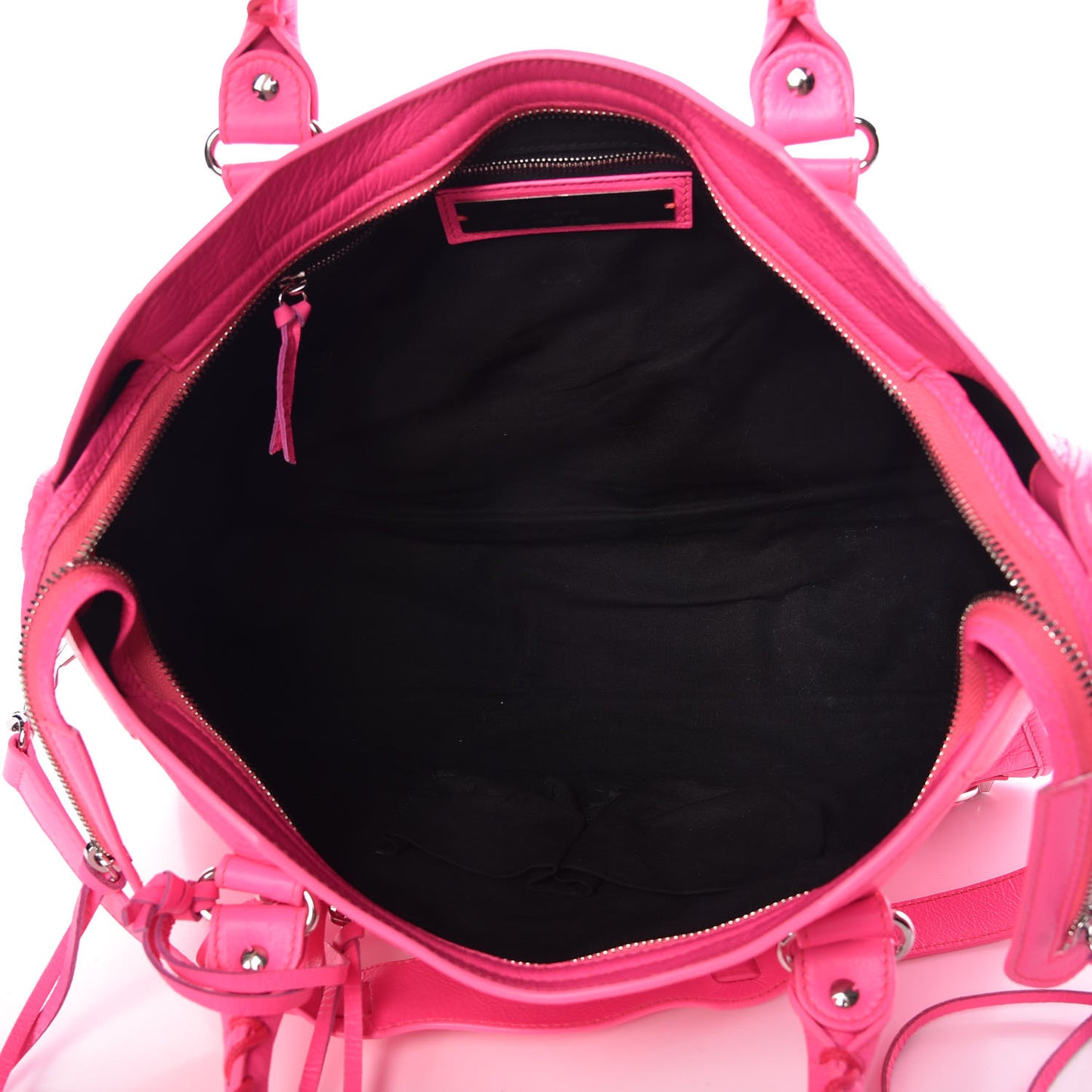 Agneau Classic Silver Hardware City Rose Fluo
