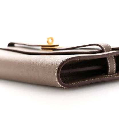 Hermes Evercolor Kelly Wallet To Go Etoupe 8 of 9