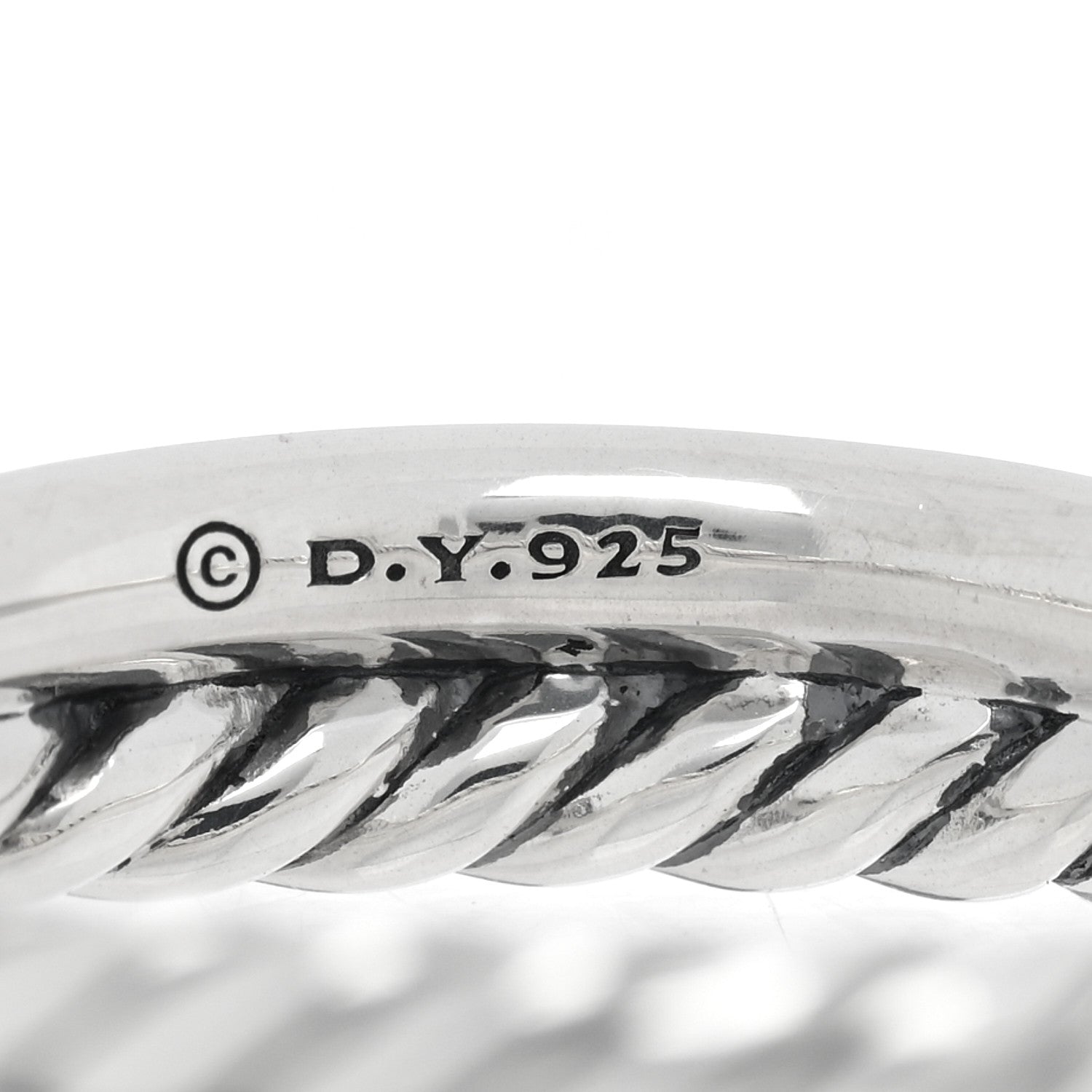 David Yurman Sterling Silver Diamond Petite X Crossover Ring 52 6 4 of 4