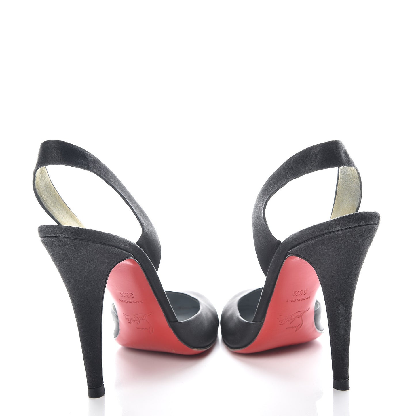 Satin Slingback 100 Pumps 38.5 Black