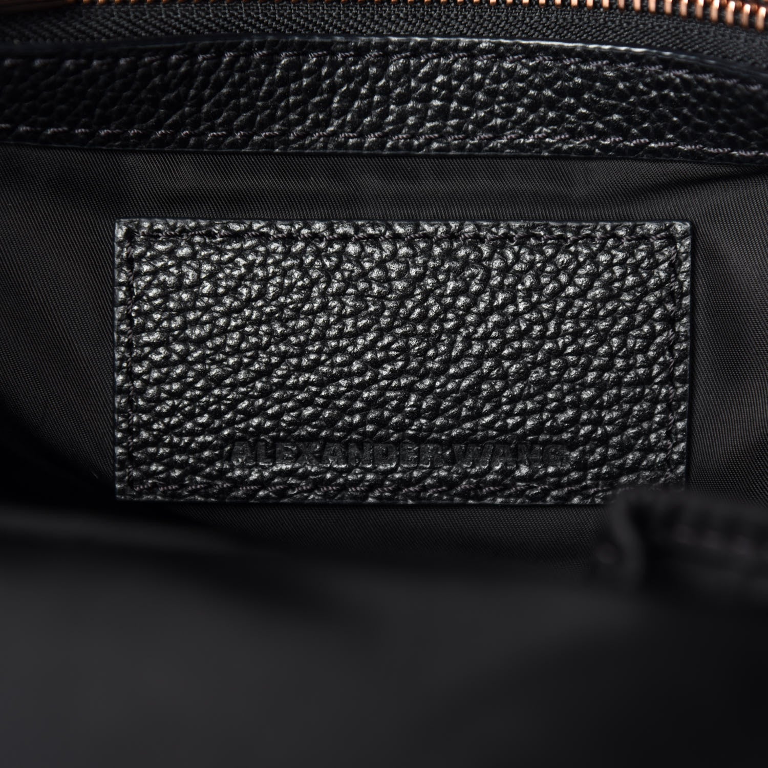 Alexander Wang Pebbled Calfskin Small Emile Soft Black Rose Gold Hardware 8 of 9