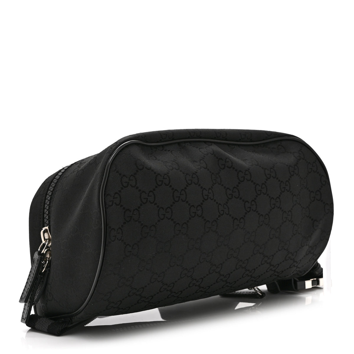 Nylon Monogram Fanny Pack Belt Bag Black