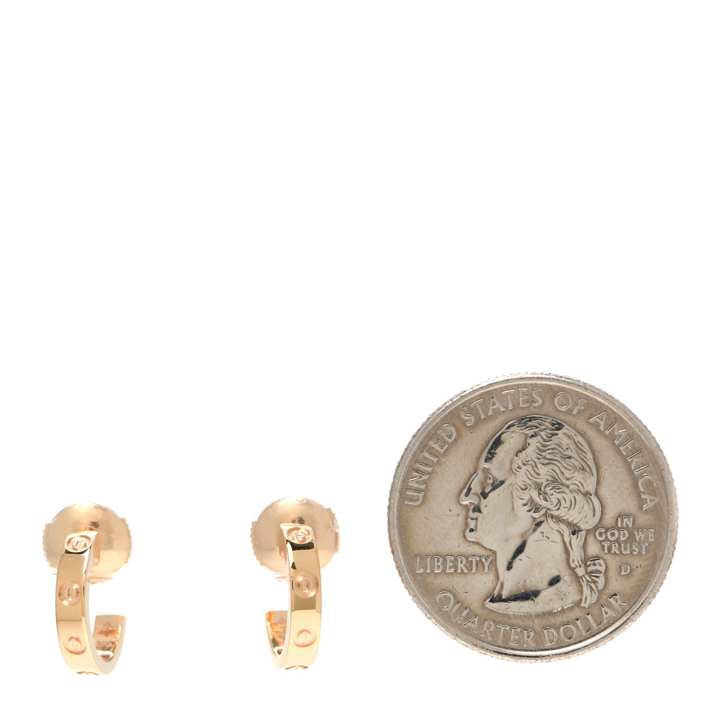 18K Pink Gold Small LOVE Hoop Earrings
