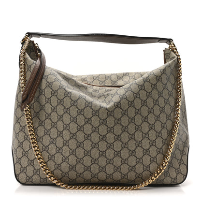 Gucci GG Supreme Monogram Large Linea A Hobo Light Brown 1 of 10