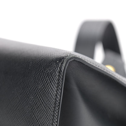 Prada Saffiano Cuir Calfskin Large Monochrome Top Handle Tote Black 10 of 12