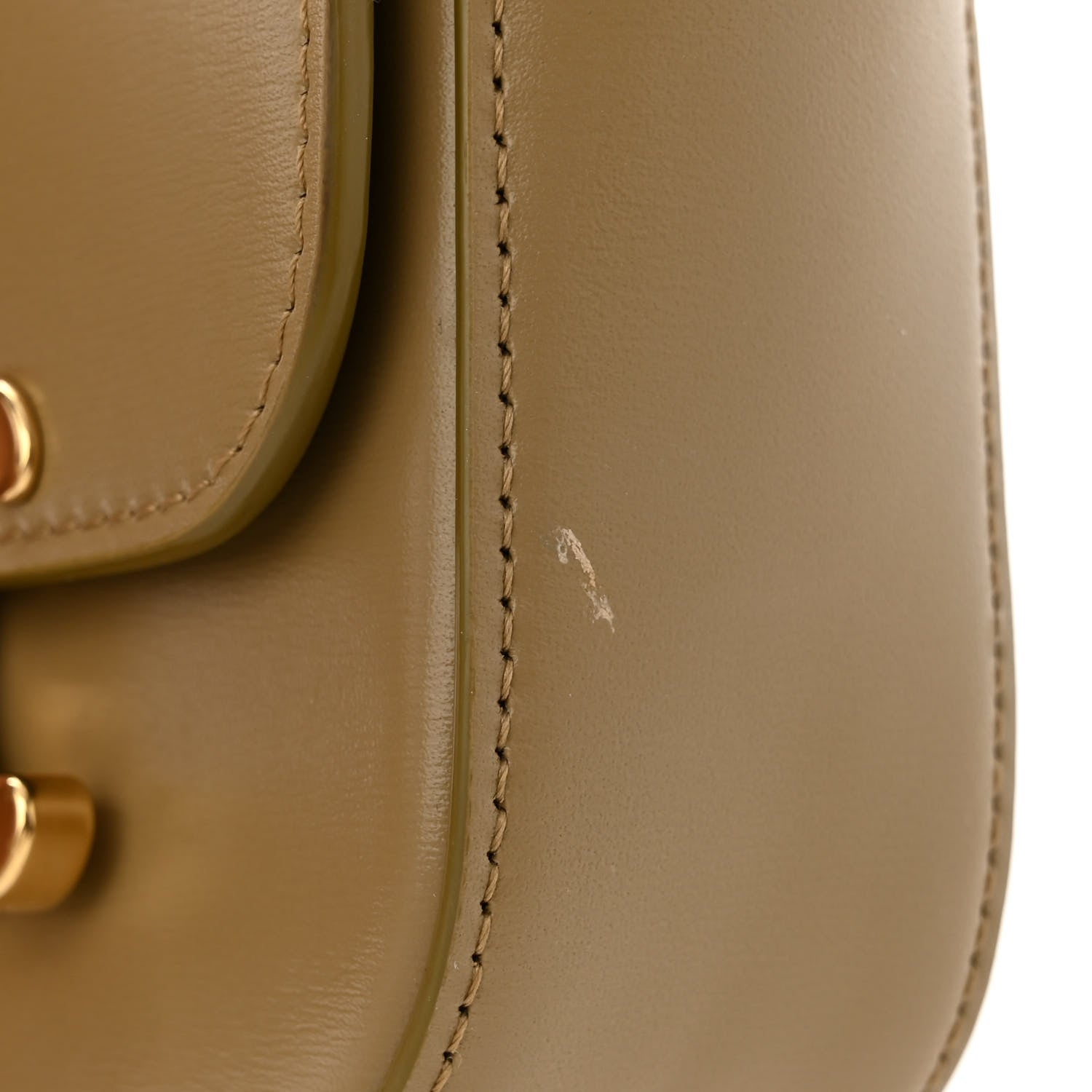Celine Shiny Calfskin Mini Triomphe Olive 13 of 14