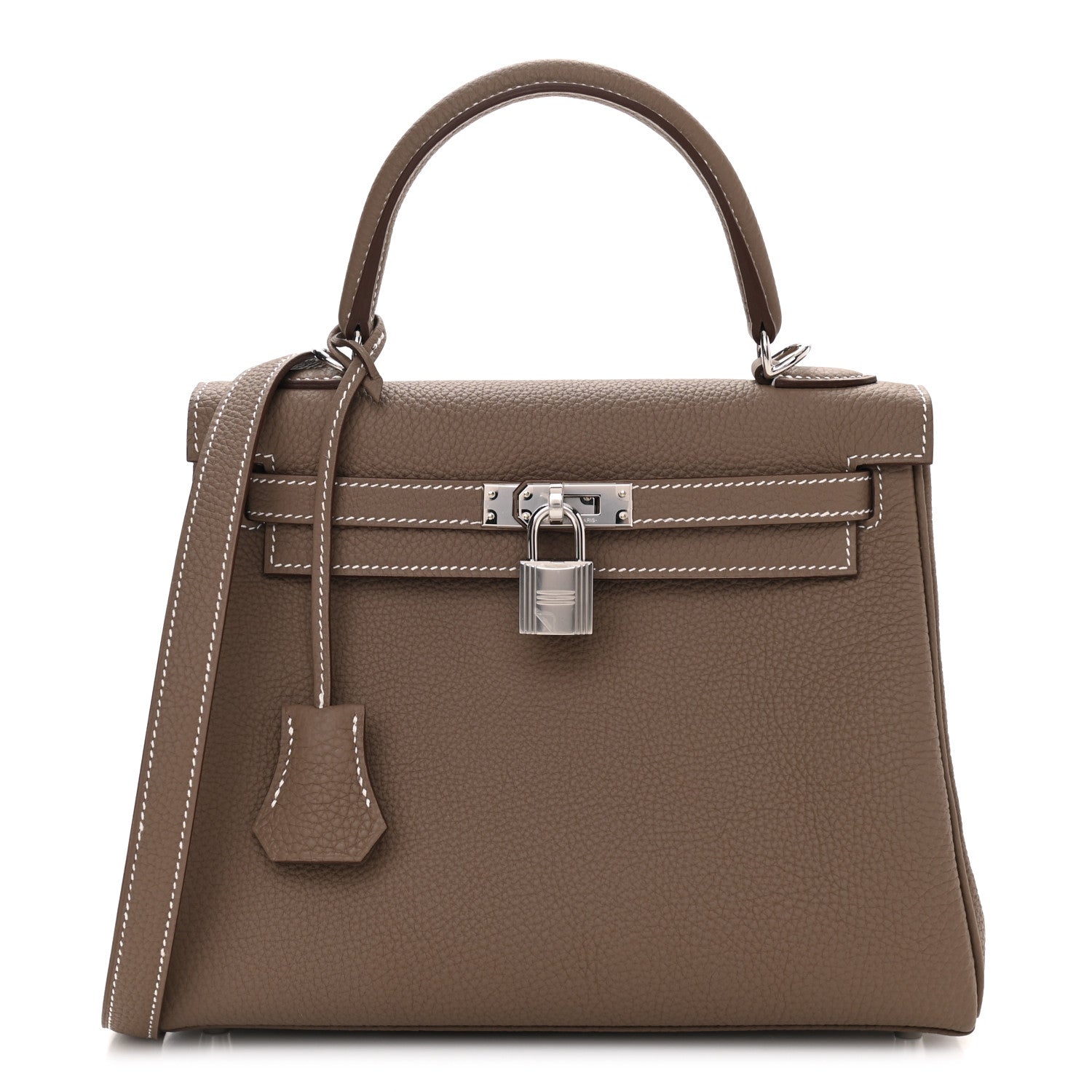 Hermes Togo Kelly Retourne 25 Etoupe 1 of 10
