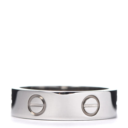 Cartier 18K White Gold 5.5mm LOVE Ring 56 7.5 3 of 4