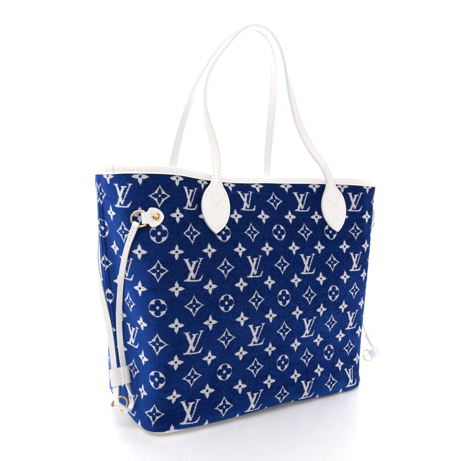 Louis Vuitton Jacquard Velvet Monogram LV Match Neverfull MM Bleu 4 of 14