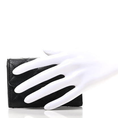 Chanel Caviar Quilted Flap Card Holder Black 2 of 9
