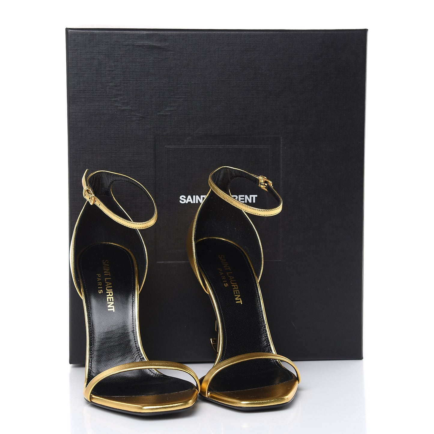 Metallic Lambskin Opyum 110 Sandals 36 Oro