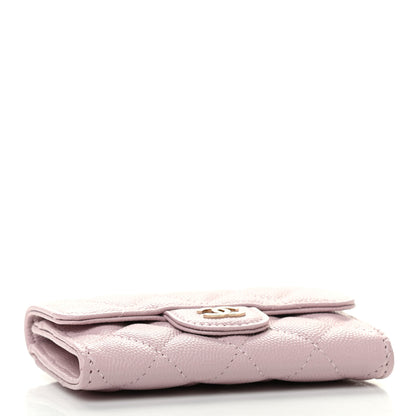 Chanel Caviar Quilted Flap Card Holder Wallet Light Pink 4 of 8