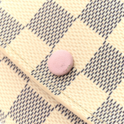 Louis Vuitton Damier Azur Emilie Wallet Rose Ballerine 11 of 11