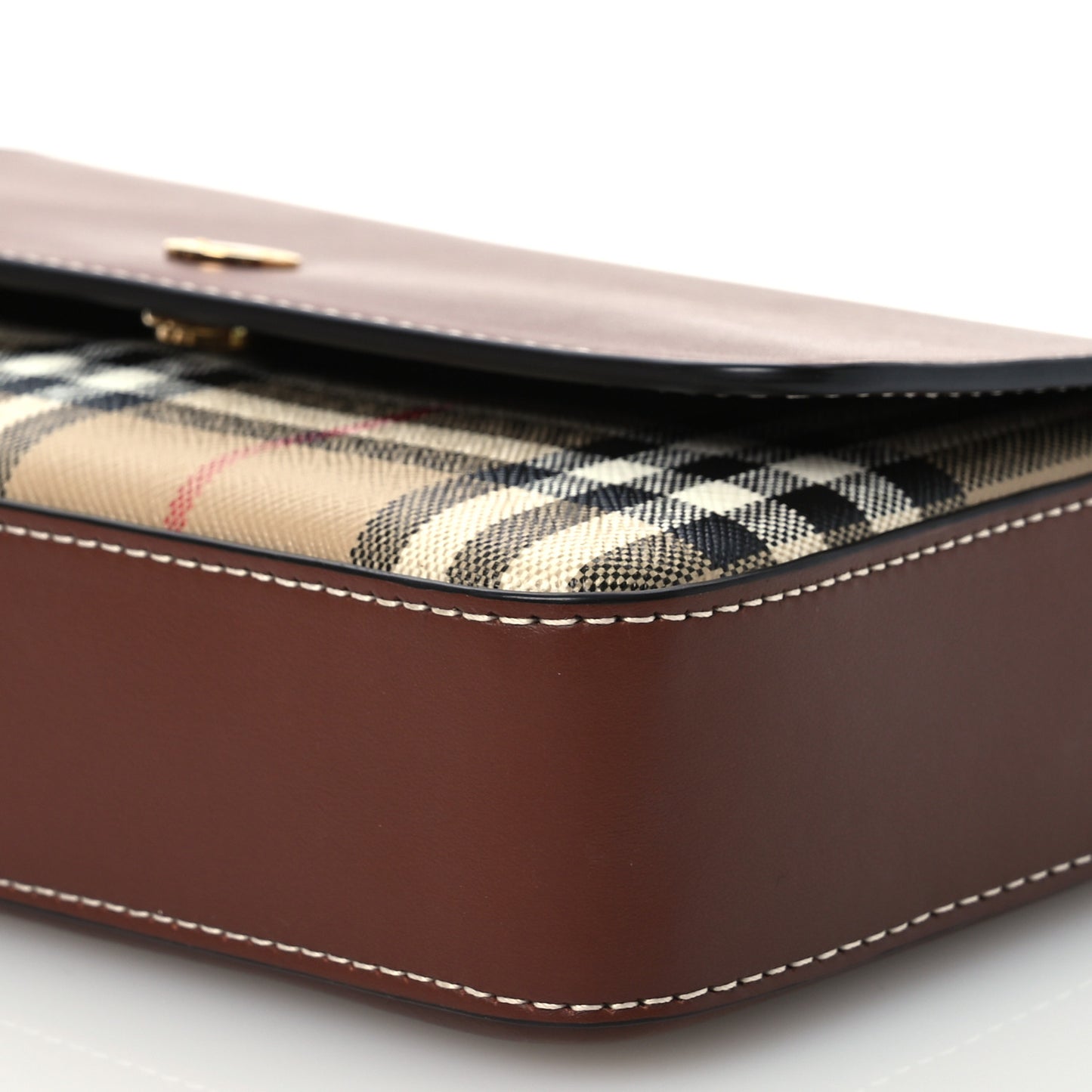 Calfskin Vintage Check New Hampshire Bag Archive Beige Tan