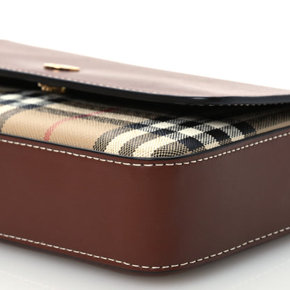 Burberry Calfskin Vintage Check New Hampshire Bag Archive Beige Tan 10 of 13