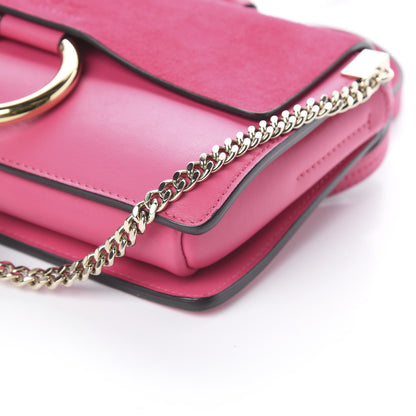 Chloe Suede Calfskin Small Faye Shoulder Bag Fuchsia Rose 6 of 7