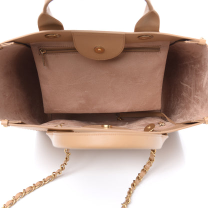 Chanel Caviar Small Studded Deauville Tote Beige 4 of 9