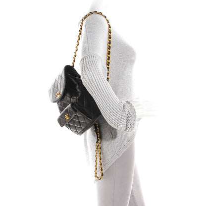 Chanel Lambskin Quilted Backpack Black 2 of 9