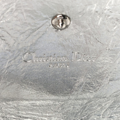 Christian Dior Metallic Calfskin Cannage Diorama Elancee Wallet Silver 6 of 12
