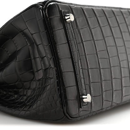 Hermes Matte Alligator Birkin 30 Black 9 of 10