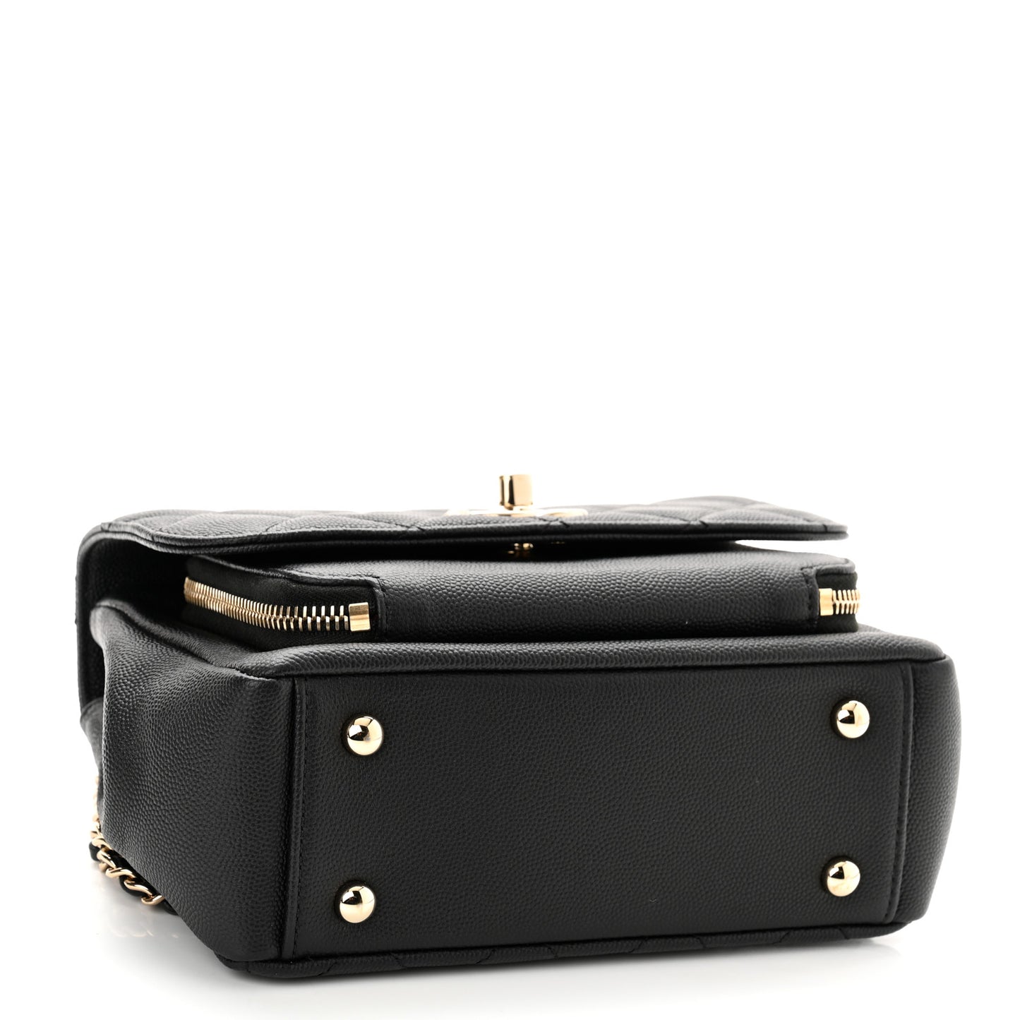 Caviar Quilted Small Business Affinity Flap Black